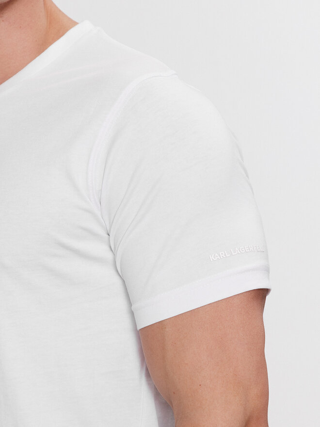 KARL LAGERFELD KARL LAGERFELD 2er-Set T-Shirts 765001 500298 Weiß Slim Fit