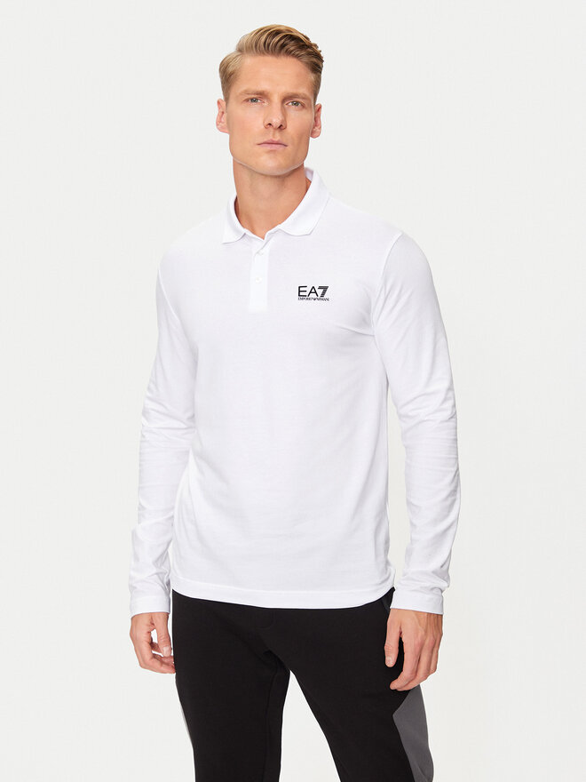 EA7 Emporio Armani EA7 Emporio Armani Поло 8NPF15 PJVQZ 1100 Білий Regular Fit