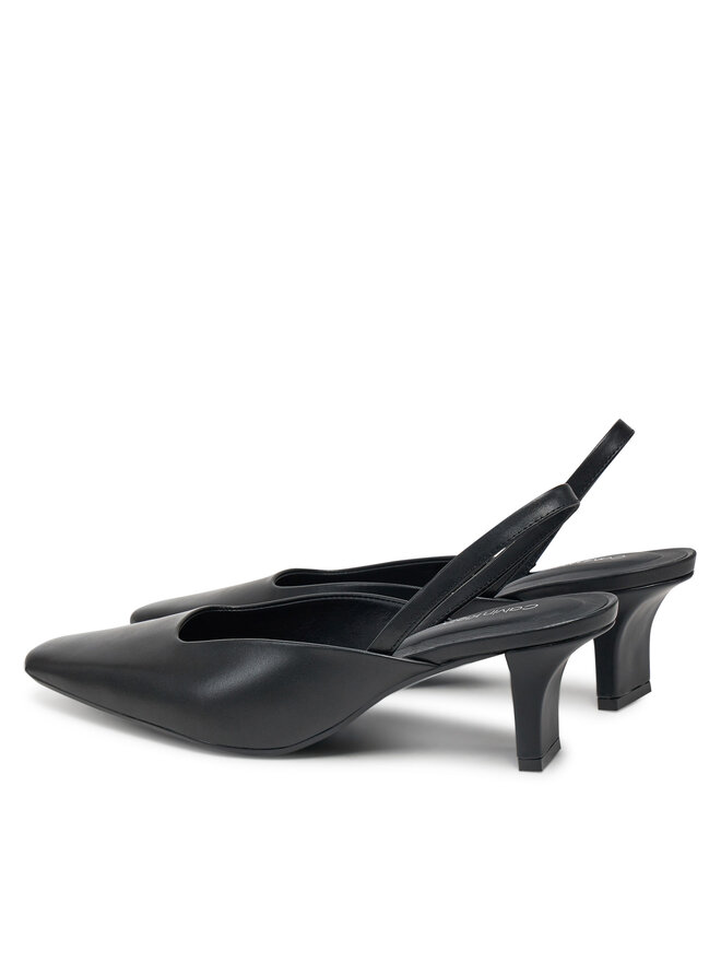 Calvin Klein Sandále Calvin Klein Heel Mule Pump 50 - Lth HW0HW02551 Čierna