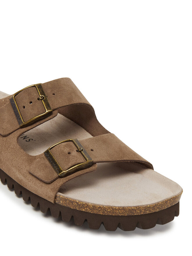 Genuins Παντόφλες Genuins Hawaii Velour G106238 Καφέ