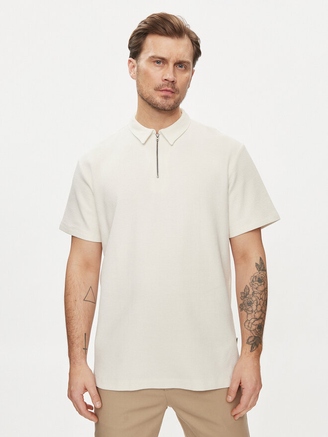 Wrangler Wrangler Poloshirt Rugby 112350413 Écru Relaxed Fit