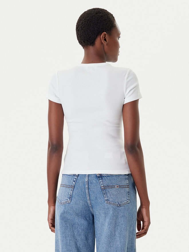 Tommy Jeans Tommy Jeans Camiseta Badge DW0DW17881 Blanco Slim Fit