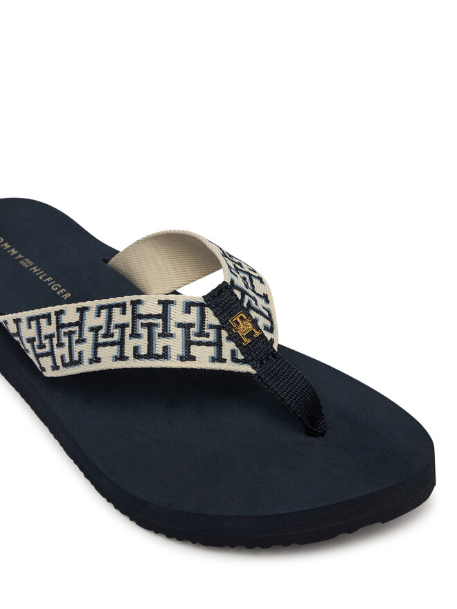 Tommy Hilfiger Zehentrenner Tommy Hilfiger Th Corporate Sandal FW0FW09610 Dunkelblau