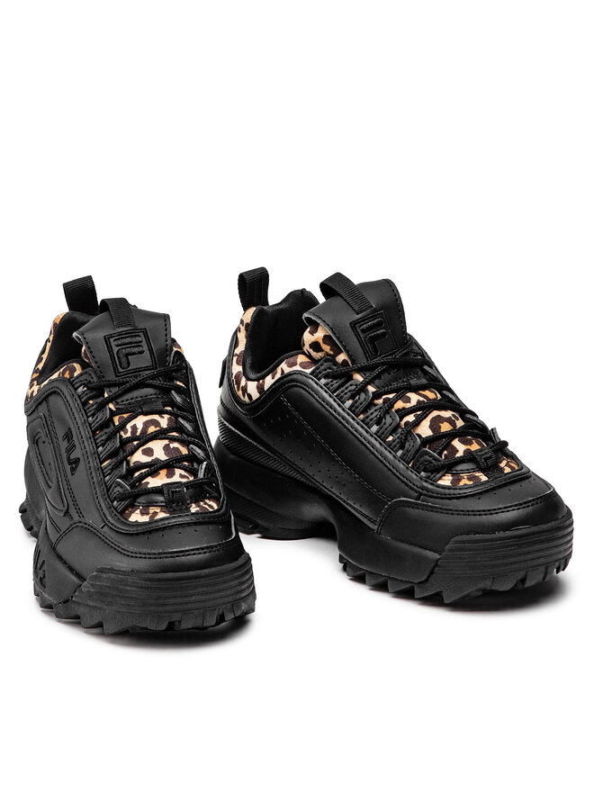 Fila disruptor ii trainers black leopard sale