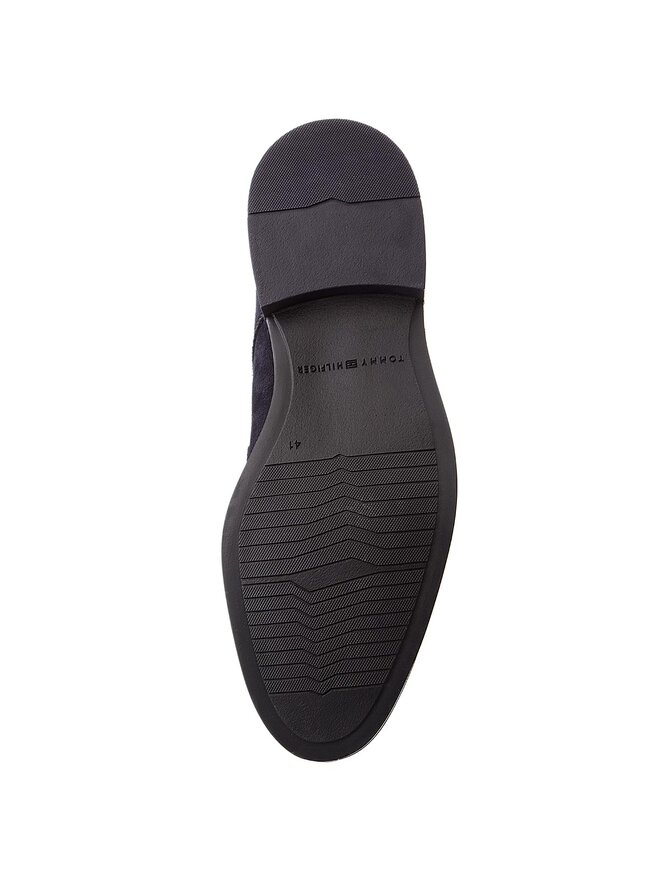 Tommy Hilfiger Schnürschuhe Tommy Hilfiger Color Block Heel Suede Boot FM0FM01805 Dunkelblau