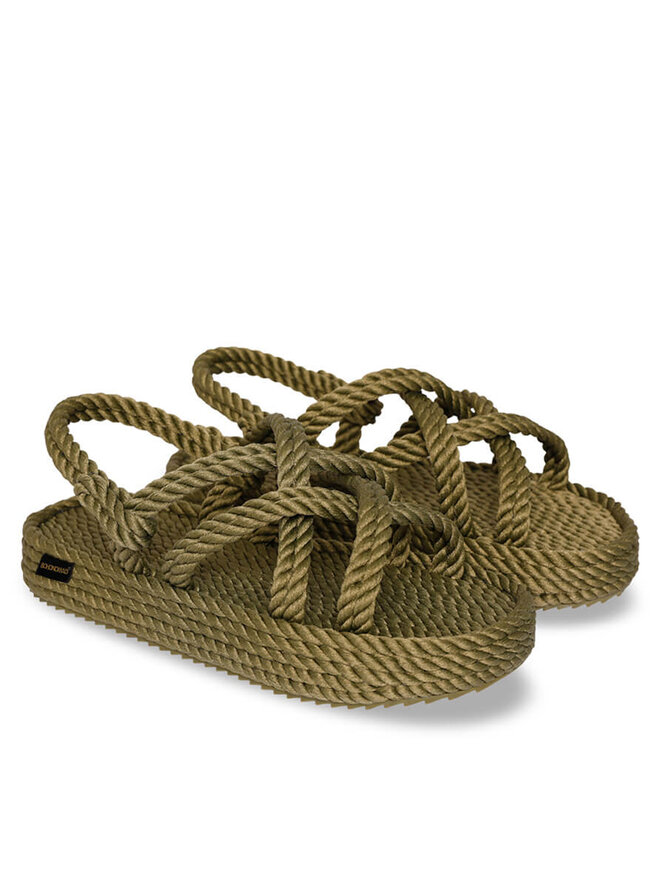 Bohonomad Sandalen Bohonomad Bodrum Platform BOD.0011.PRS Khakifarben
