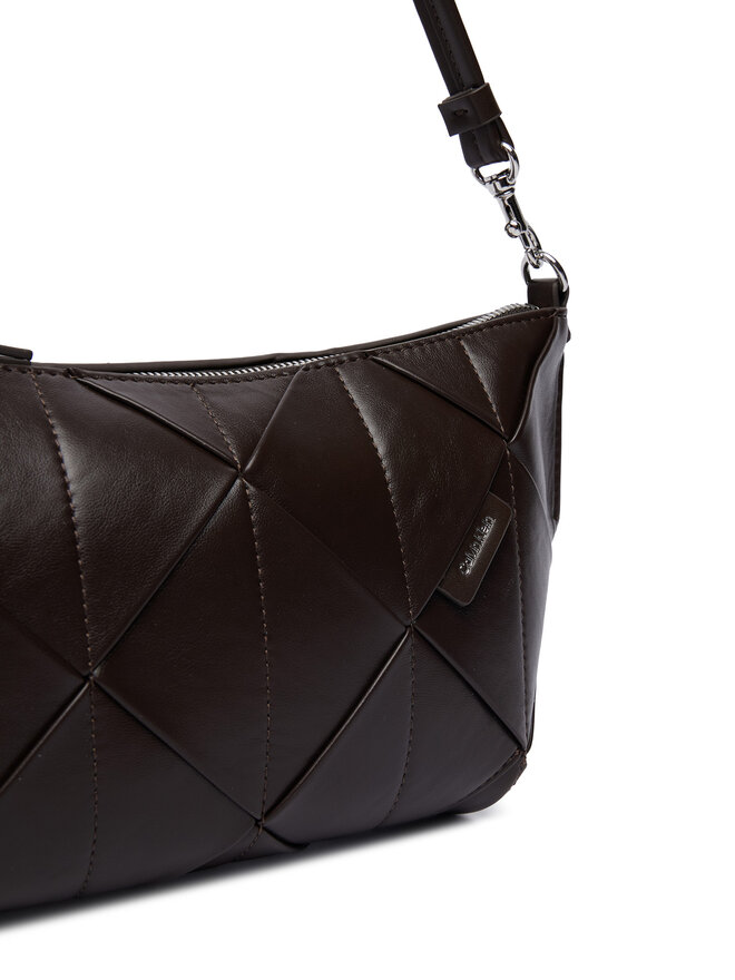 Calvin Klein Handtasche Calvin Klein Woven Shoulder Bag LV04F3546G Braun