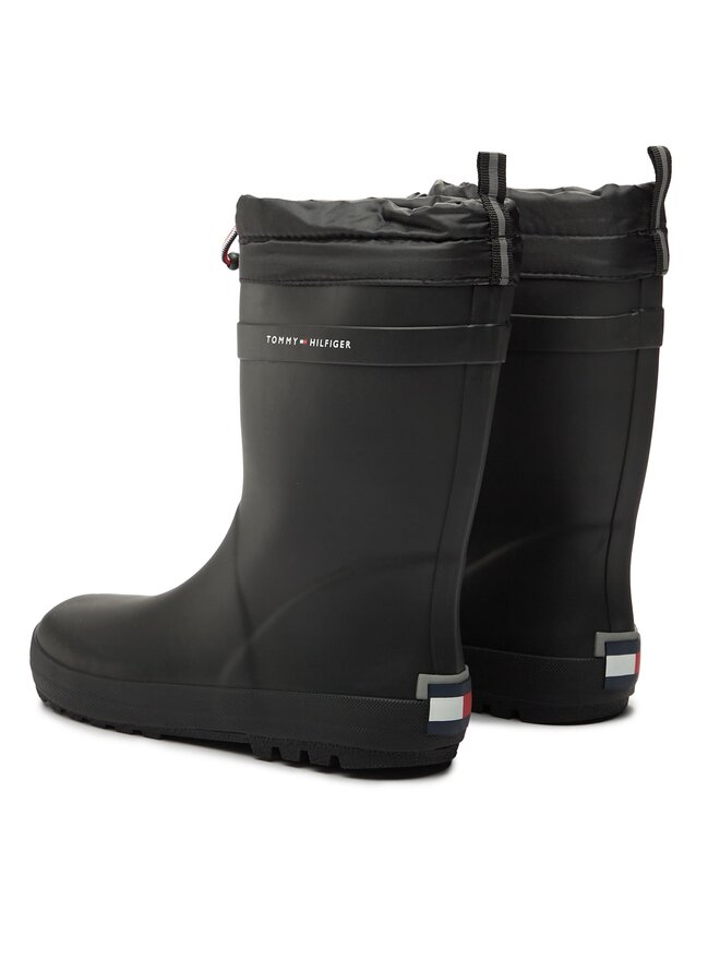 Tommy Hilfiger Гумени ботуши Tommy Hilfiger T3X6-33167-0047999 S Черен