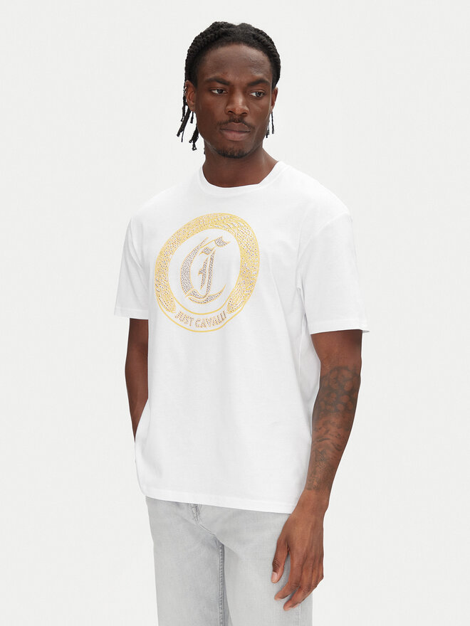 Just Cavalli Just Cavalli Camiseta 78OAHE22 Blanco Regular Fit