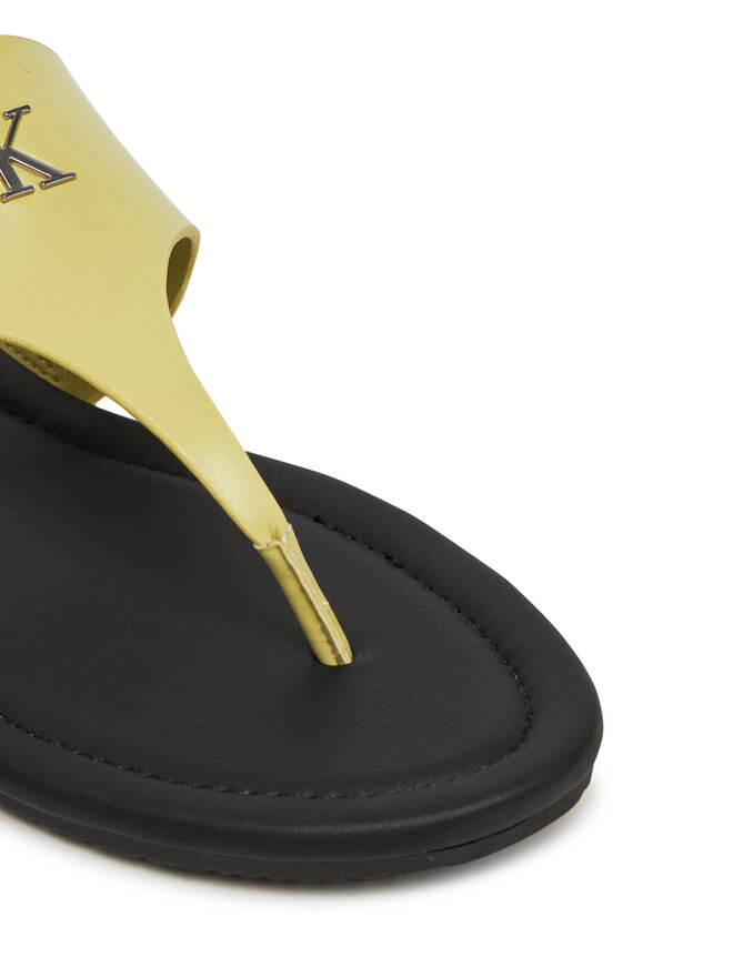 Calvin Klein Jeans Zehentrenner Calvin Klein Jeans Flat Sandal Toepost Mg YW0YW01691 Grün