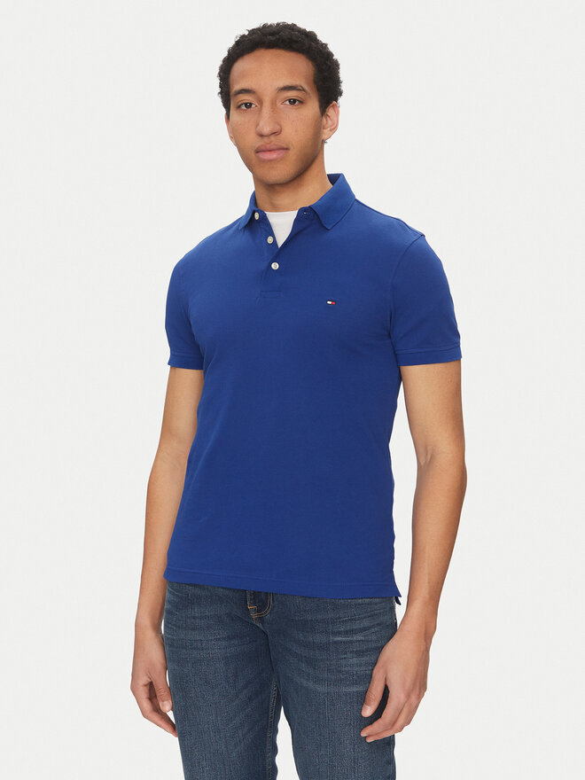 Tommy Hilfiger Tommy Hilfiger Polo marškinėliai 1985 MW0MW17771 Mėlyna Slim Fit