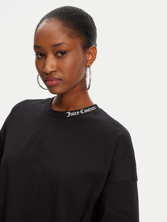 Juicy Couture Juicy Couture Camiseta Boyfriend JCTES09 Negro Relaxed Fit