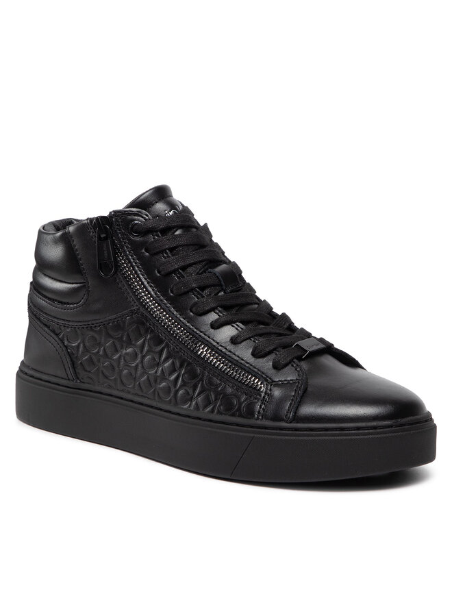 Sneakers Calvin Klein High Top Lace Up W/Zip Mono HM0HM00283 Schwarz |  eschuhe.de