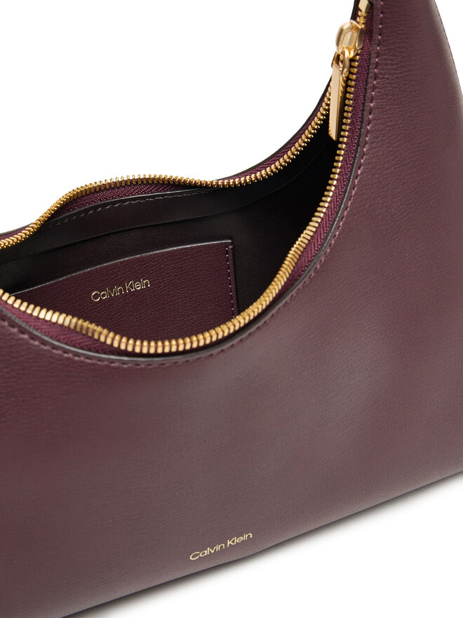 Calvin Klein Handtasche Calvin Klein Foil Logo Conv Shoulder Bag LV04F3272G Dunkelrot