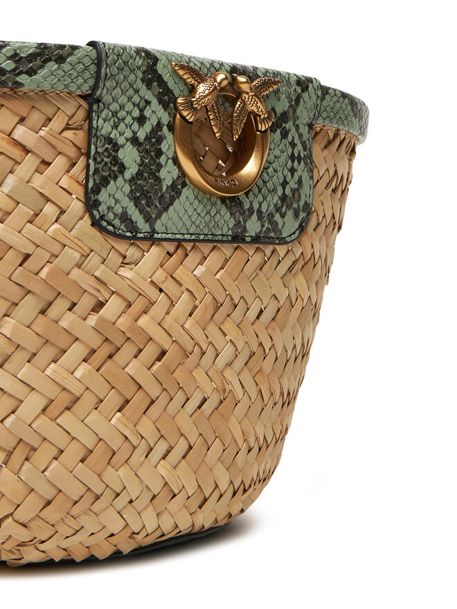 PINKO Kabelka PINKO Love Summer Bucket PE 25 PLTT 103325 A2GO Béžová