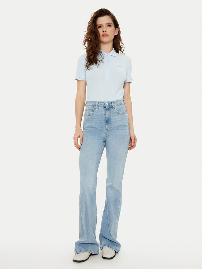 Lacoste Lacoste Поло PF5462 Блакитний Slim Fit
