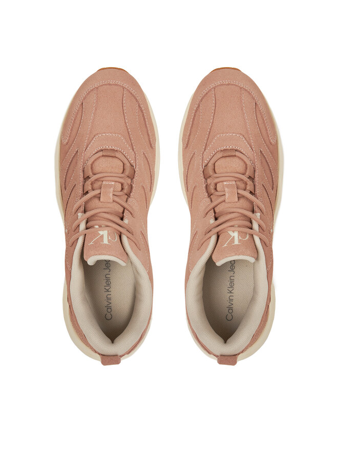 Calvin Klein Jeans Sneakersy Calvin Klein Jeans Retro Tennis Low Mg Mix Media Wn YW0YW01639 Różowy