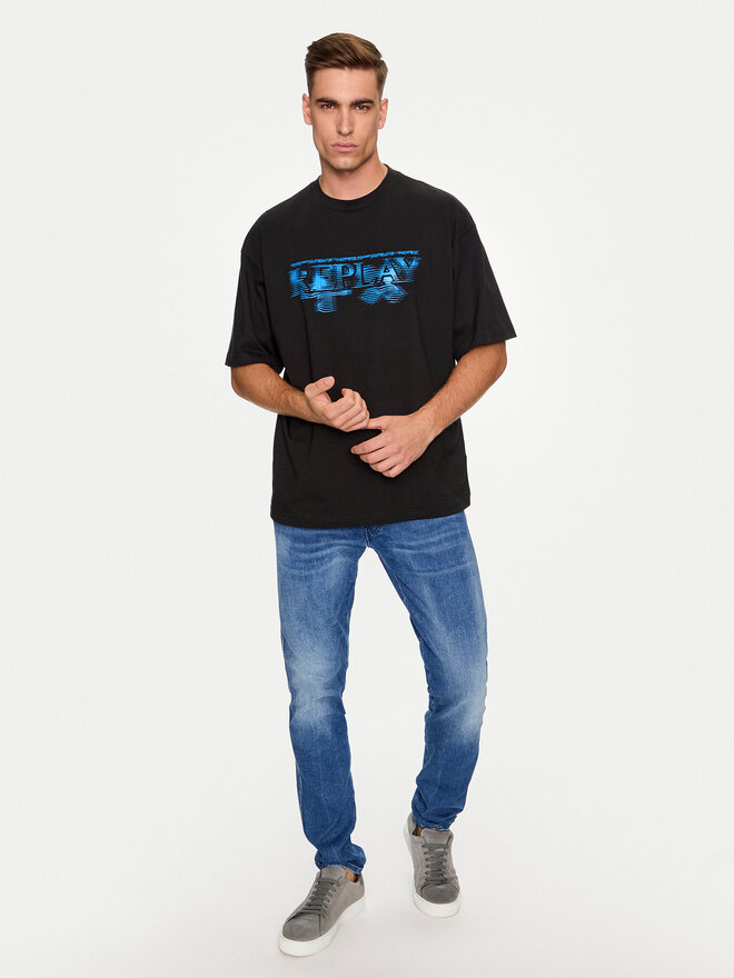 REPLAY REPLAY Camiseta MMG340.000.23454 Negro Oversize