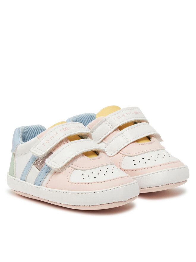 Tommy Hilfiger Zapatillas Tommy Hilfiger Flag Low Cut Velcro T0A9-33720-1528 Blanco