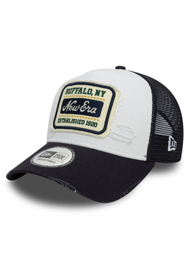 New Era Czapka z daszkiem New Era Patch Distressed 60603673 Biały