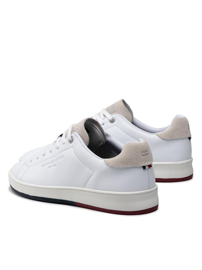 Tommy Hilfiger Sneakers Tommy Hilfiger Retro Tennis Cupsole Leather FM0FM03726 Weiß