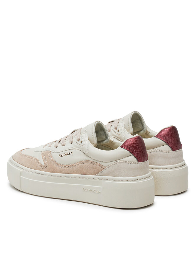 Calvin Klein Snīkeri Calvin Klein Ff Cupsole Lace Up W/Ml Mix M HW0HW02125 Bēšs