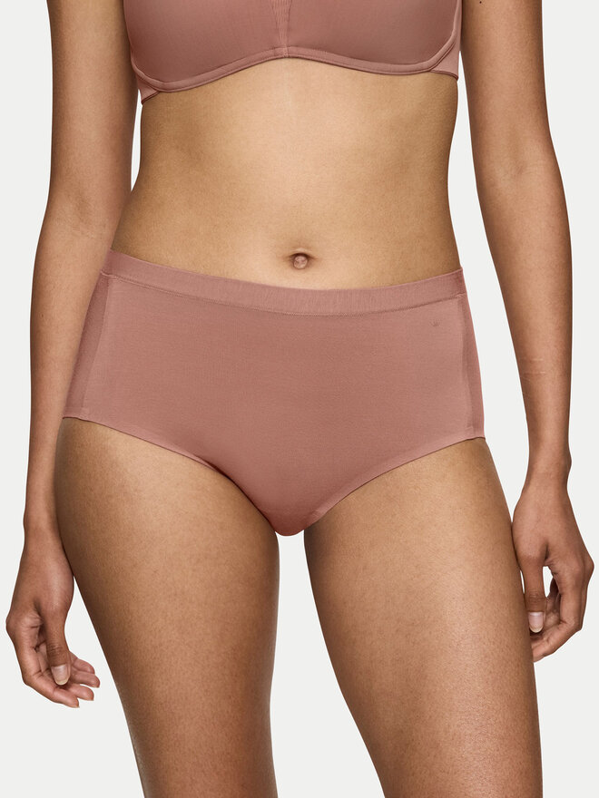 Triumph Triumph Klasične spodnje hlačke z visokim pasom Smart Natural 10211539 Rjava