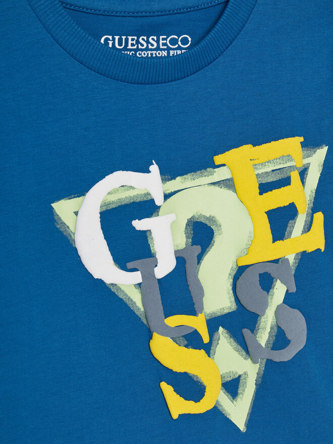 Guess Guess Marškinėliai N5GI10 K8HM4 Mėlyna Regular Fit