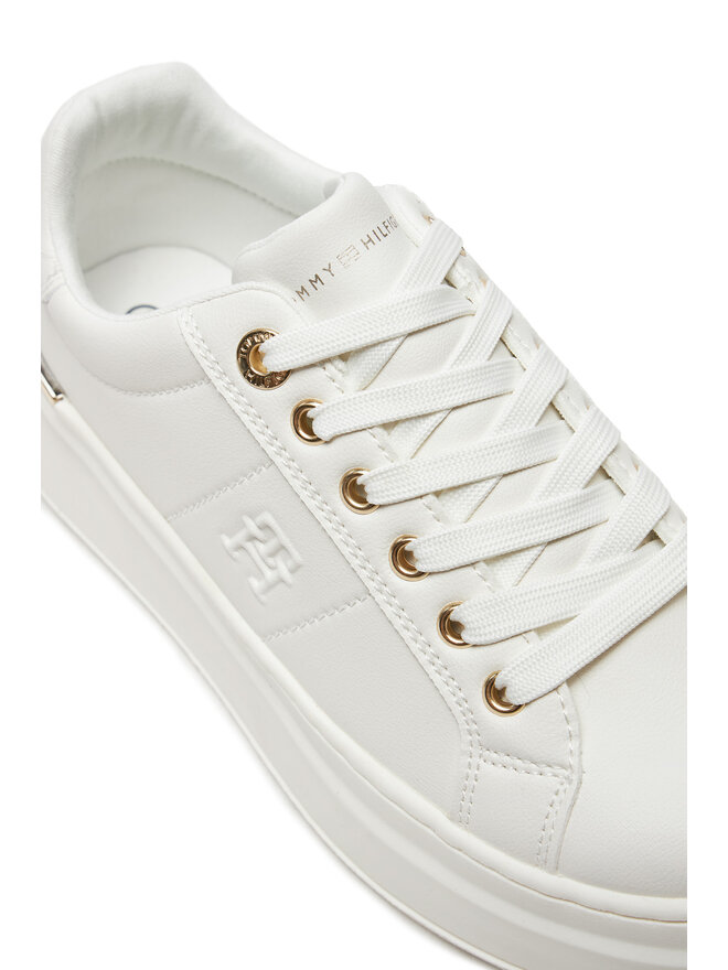 Tommy Hilfiger Sneakersy Tommy Hilfiger Low Cut Lace-Up Sneaker T3A9-33542-1351 Bílá