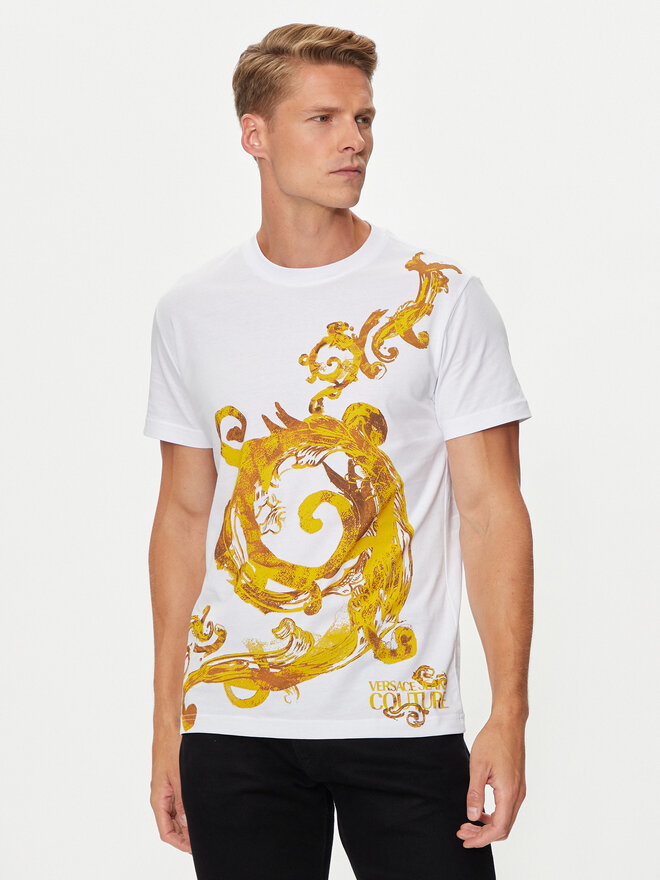 Versace Jeans Couture Versace Jeans Couture Camiseta 76GAH6SW Blanco Regular Fit