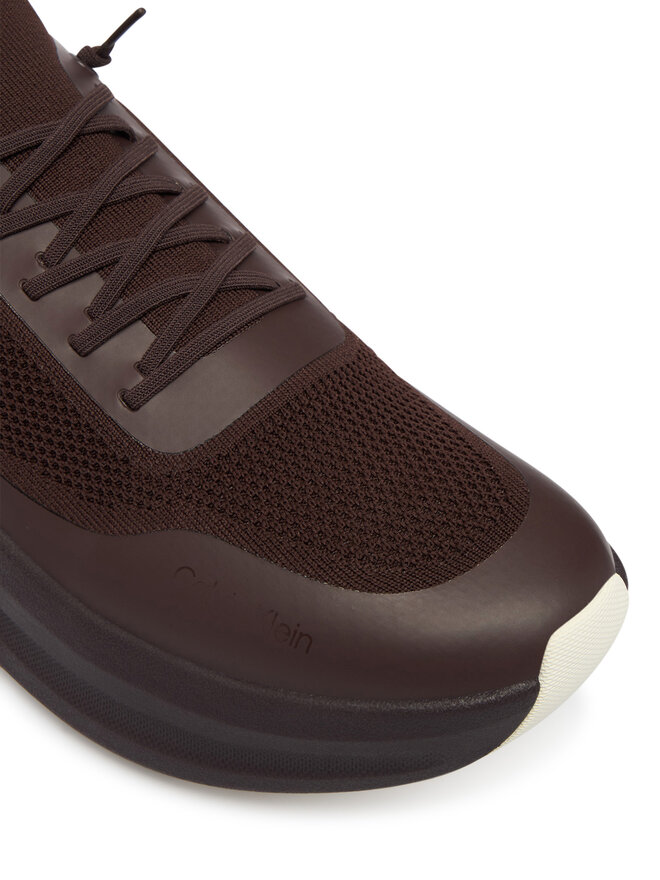 Calvin Klein Sneakers Calvin Klein Chunky Runner Lace Up Sock Knit YW0YW02033 Braun