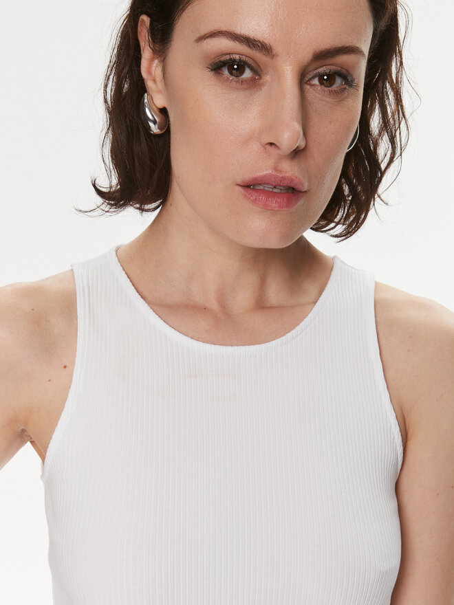 Max Mara Leisure Max Mara Leisure Top Brusson 2416941038 Weiß Slim Fit