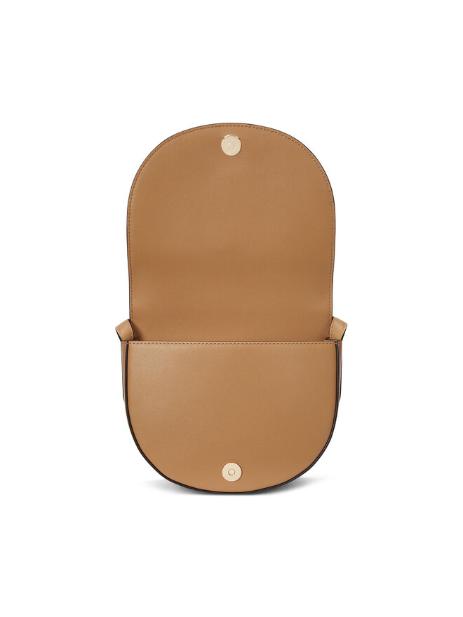 LAUREN RALPH LAUREN Дамска чанта LAUREN RALPH LAUREN Witley Leather Medium Embossed Logo Crossbody Bag 431950130008 Кафяв