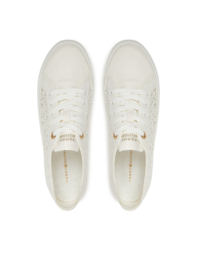 Tommy Hilfiger Sneakers Tommy Hilfiger Vulc Embroidered Sneaker FW0FW08685 Bianco