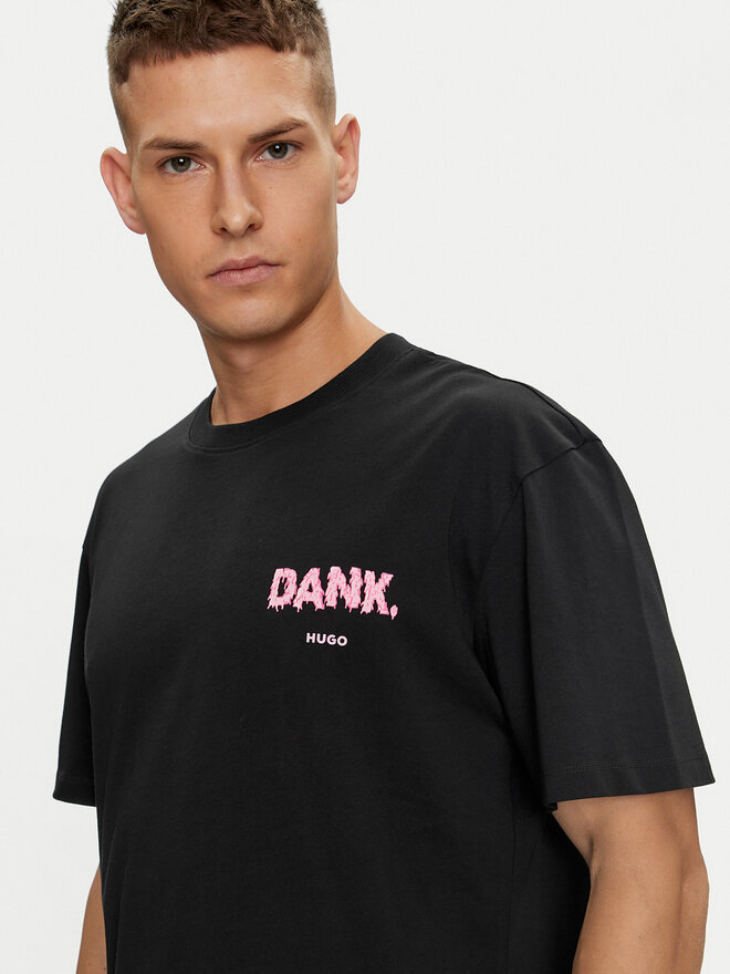 HUGO Hugo T-Shirt Danckugo 50517645 Μαύρο Relaxed Fit