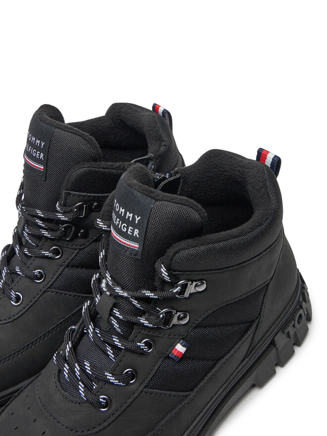 Tommy Hilfiger Μποτίνια Tommy Hilfiger Lace-Up Bootie T3X5-33707-1492 S Μαύρο