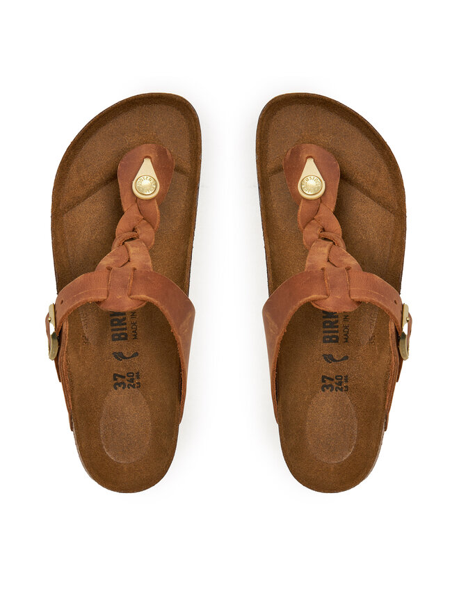 Birkenstock Žabky Birkenstock Gizeh Braided 1021336 Hnedá