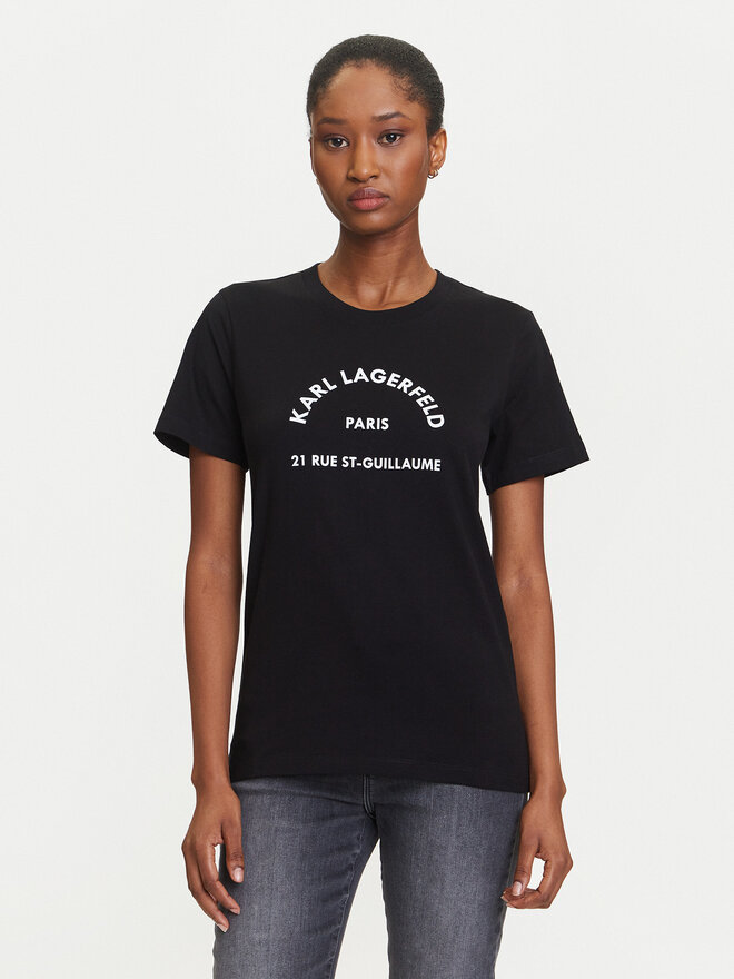 KARL LAGERFELD KARL LAGERFELD Camiseta A3W17105 Negro Regular Fit