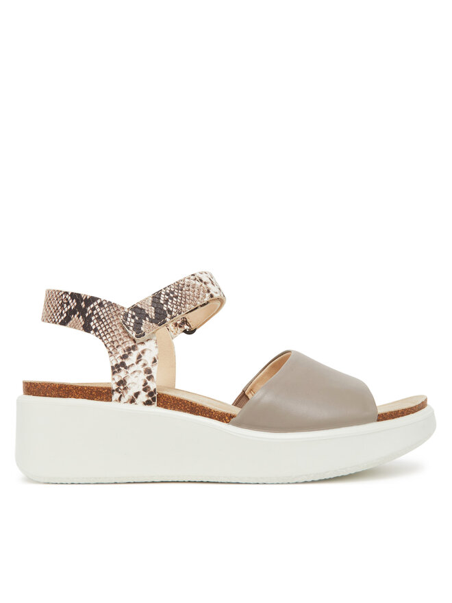 ECCO Sandały ECCO Flowt Wedge Cork 27231361166 Beżowy