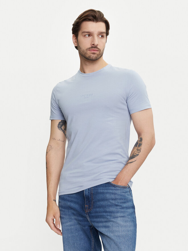 Guess Guess Camiseta M2YI72 I3Z14 Celeste Slim Fit