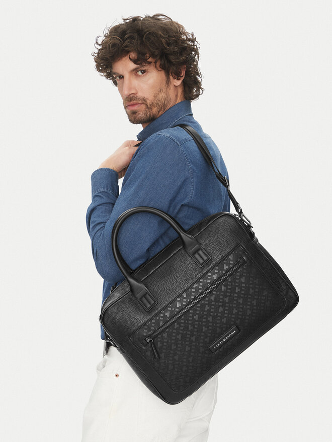 Tommy Hilfiger Brašna na notebook Tommy Hilfiger Th Monogram Computer Bag AM0AM13209 Černá