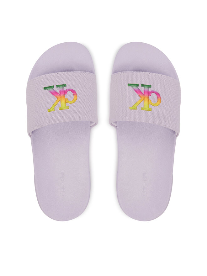 Calvin Klein Pantoletten Calvin Klein Essential Slide Pride Cv Wn HW0HW03297 Helllila