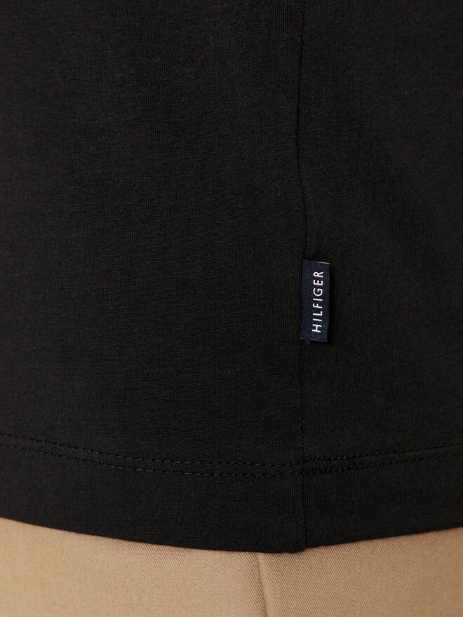 Tommy Hilfiger Tommy Hilfiger Majica Global Stripe MW0MW34388 Črna Regular Fit