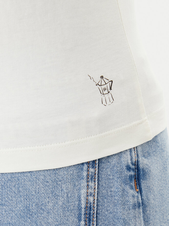 KARL LAGERFELD KARL LAGERFELD Camiseta A2W17087 Écru Regular Fit