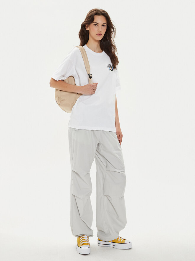 Converse Converse Marškinėliai W Festival Music Girl Tee 10026373-A03 Balta Regular Fit