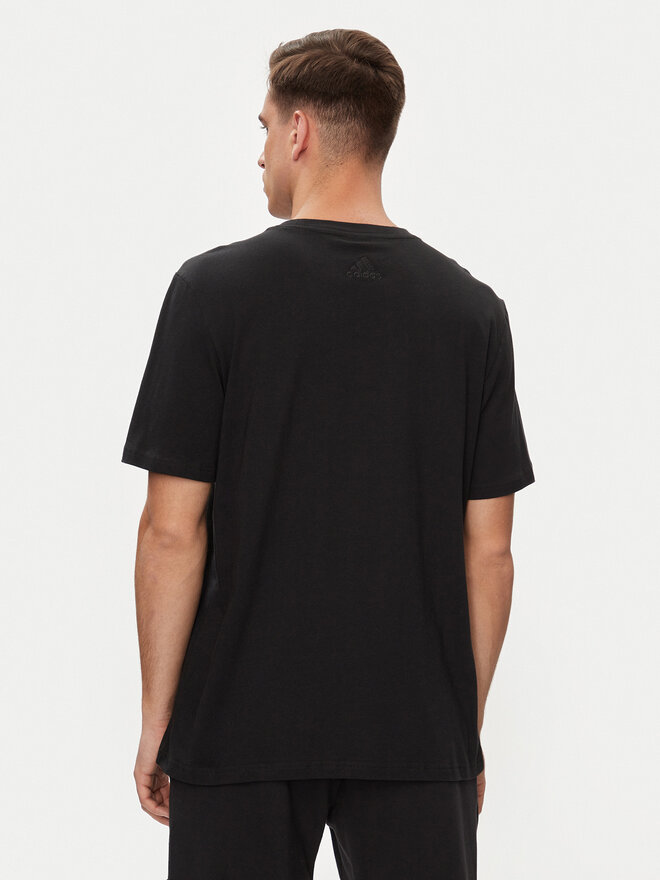 adidas adidas Marškinėliai Essentials Single Jersey Big Logo T-Shirt IC9347 Juoda Regular Fit