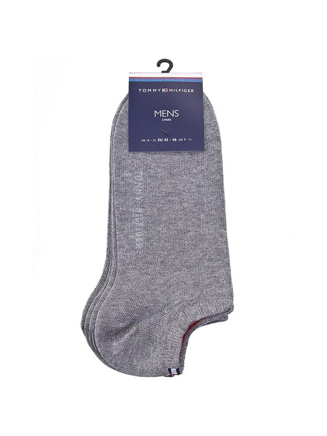 Tommy Hilfiger Set de 2 perechi de șosete medii pentru bărbați Tommy Hilfiger 342023001 Gri