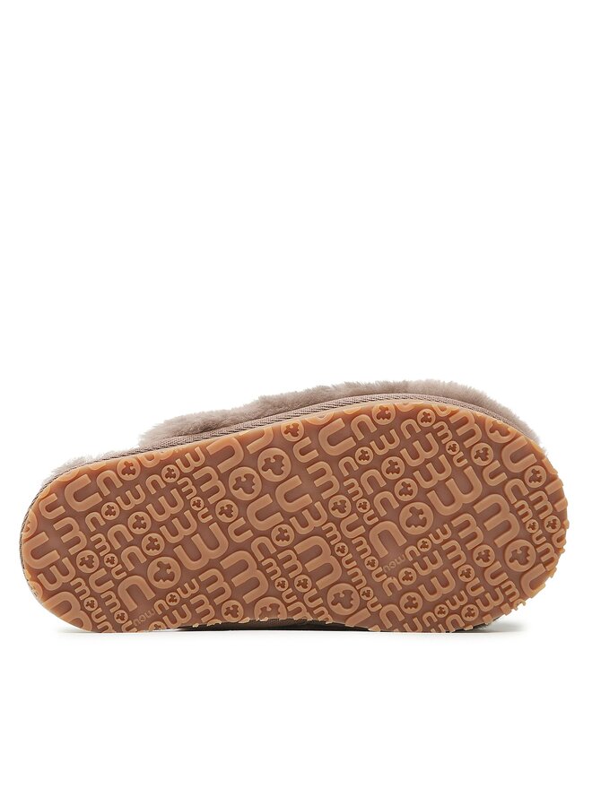 Mou Пантофи Mou Closed Toe Sheepskin Fur Slippper FW161000L Бежов