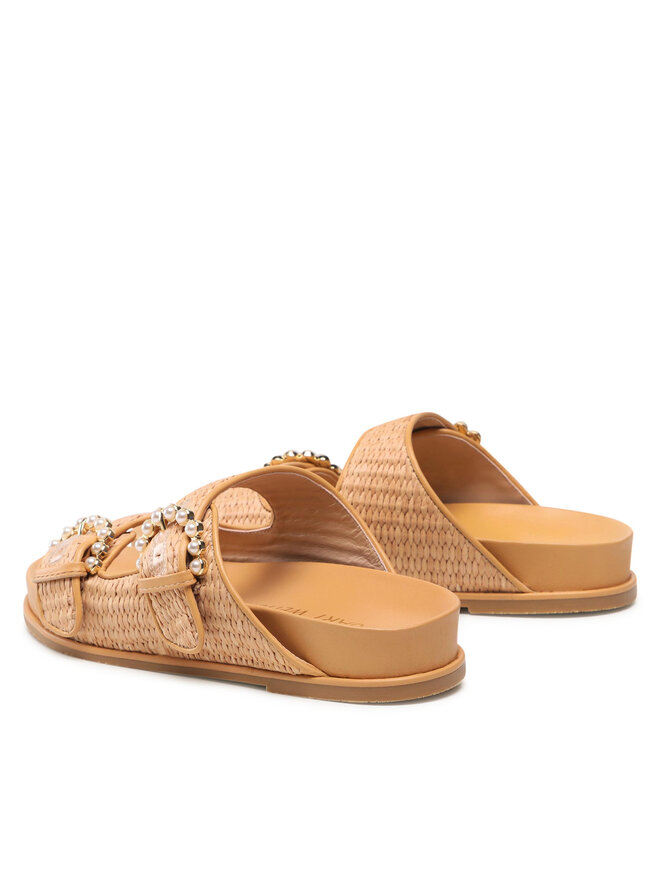 Stuart Weitzman Παντόφλες Stuart Weitzman Piper Slide Sandal SA803 Καφέ