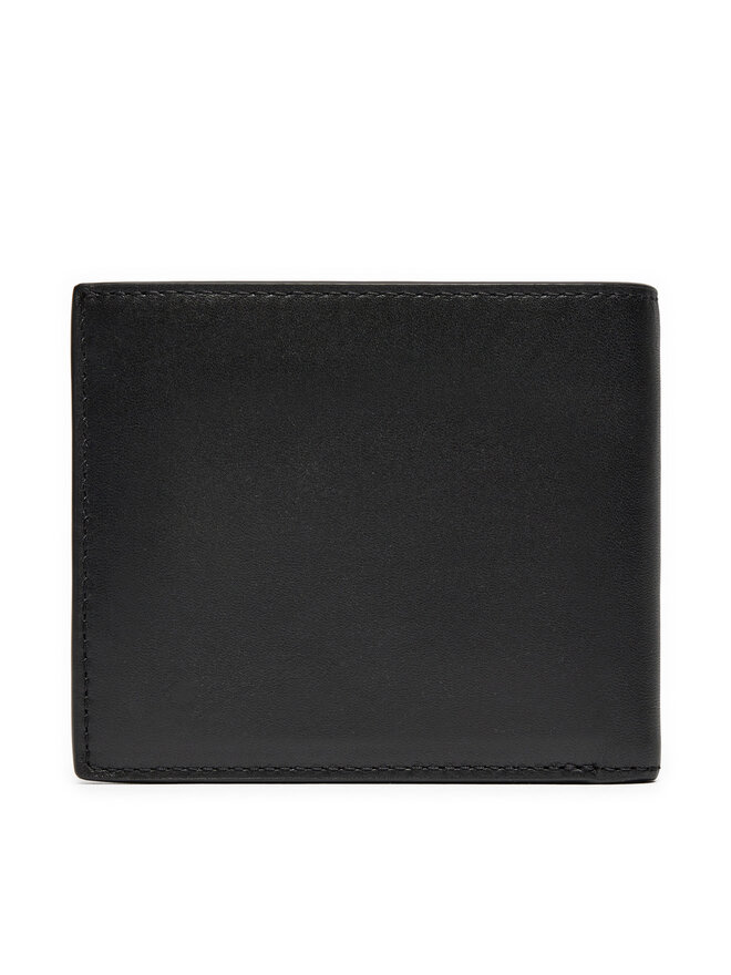 Calvin Klein Liels vīriešu maks Calvin Klein Ck Sleek Bifold 5cc W/Coin K50K512691 Melns